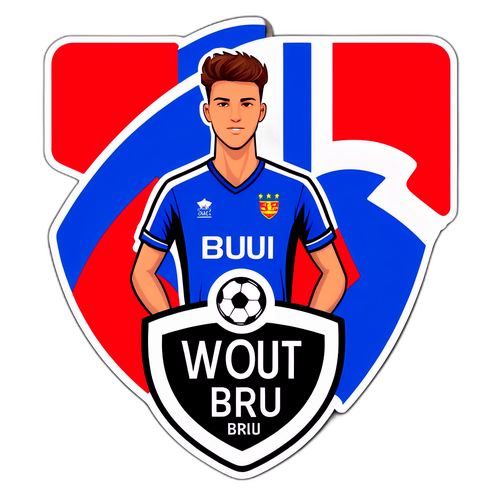 Sportieve Sticker van Wout Bru