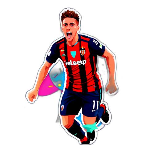 Crea un adesivo di Andrea Pinamonti che celebra un gol