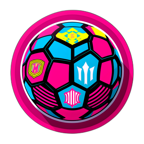 Foci labda mátrix Inter Miami színeivel