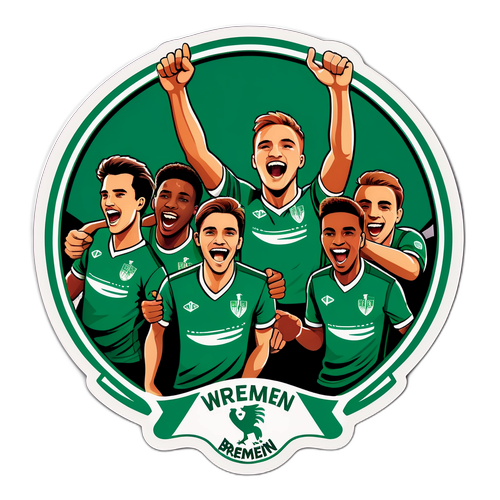Sticker ya Werder Bremen Ikionesha Furaha