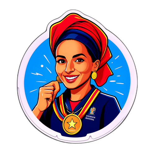Sticker van Kaoutar Boudarraja met Medaille