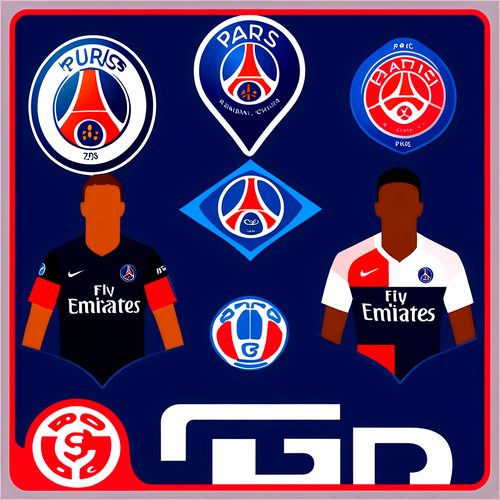 Thiết kế nhãn dán cho trận đấu giữa PSG và Reims