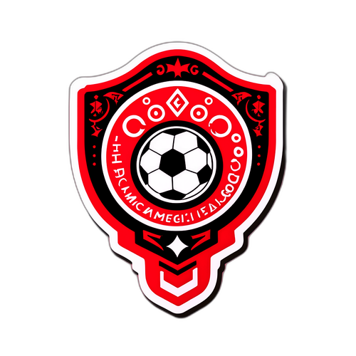 Stiker Bergaya dengan Warna dan Simbol Flamengo