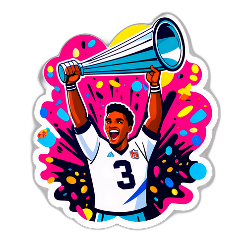 Un autocollant célébrant les moments de victoire