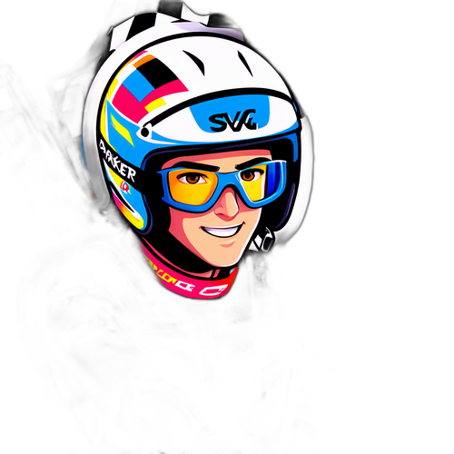 Naklejki z Parkerem Wardleyem w dynamicznej pose i wyścigowym tle