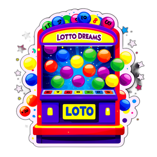 Makulay na Lotto Machine Sticker