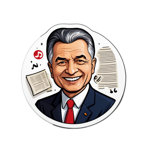 Sticker inspirat de Valentin Ceaușescu