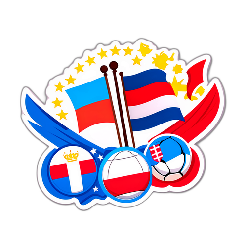 Reka Sticker Rakan Sukan Luxembourg dan Slovakia