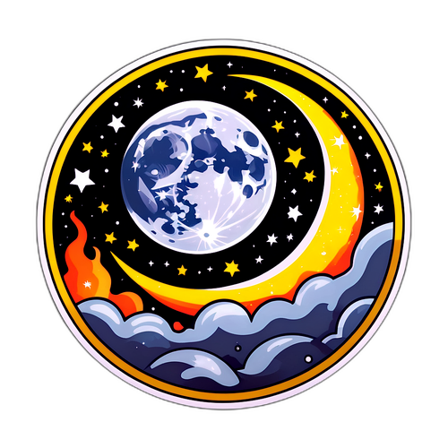 Diseño de evento en la luna como si fuera un concierto