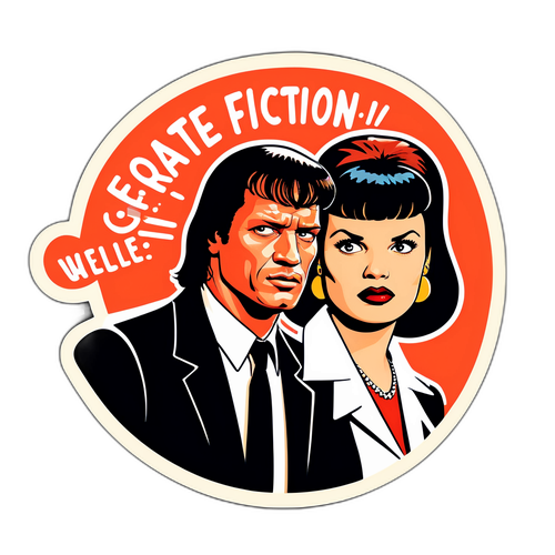 Nostalgic Pulp Fiction Sticker
