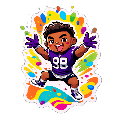 Celebratory Touchdown Sticker - Puca Nacua