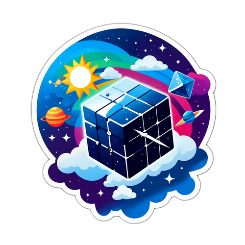Стикер с кубом Starlink