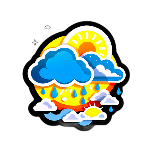 Wettervorhersage Aufkleber für Morgen