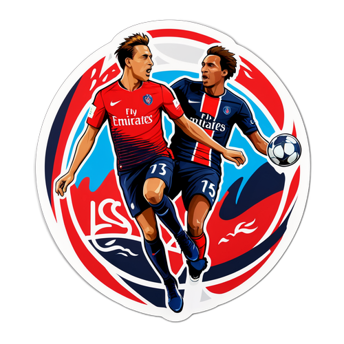 מדבקה תוססת של משחק LOSC נגד PSG