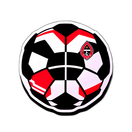 Split Soccer Ball Sticker: Flamengo vs Atlético Mineiro