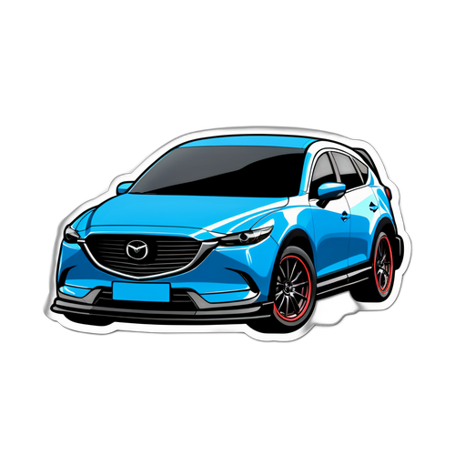 Aufkleber eines Rennwagens, inspiriert von der Mazda CX-6