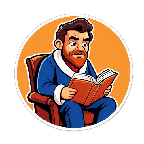 Καλλιτεχνικός σχεδιασμός του Κλέιτον που διαβάζει ένα βιβλίο