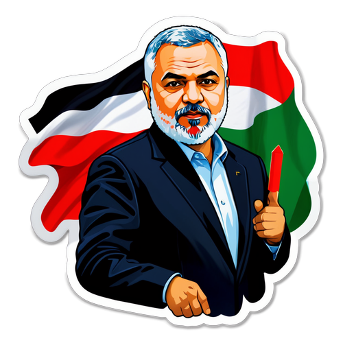 Håbet om Fred: Ismail Haniyeh Stråler i Enhed under den Palæstinensiske Flag!