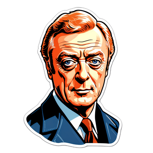 Retro-Aufkleber Michael Caine