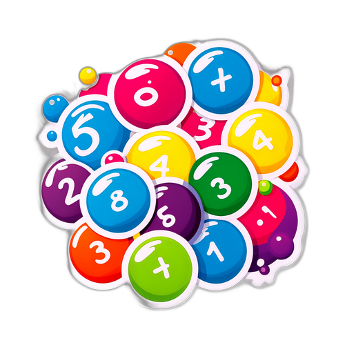 Design Moderno com Bolas e Números do Lotofácil 3521