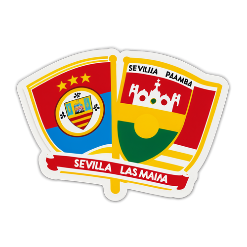 Autocolant dedicat meciului Sevilla - Las Palmas
