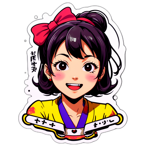 吉子おくぼのキャラクターシール