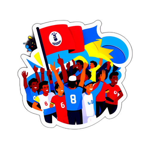 Sticker de un partido en vivo Racing vs Flamengo