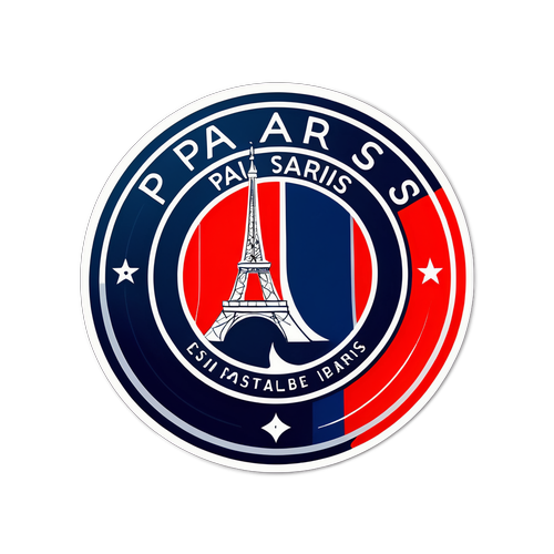 Αυτοκόλλητο με λογότυπο PSG και στοιχεία του Παρισιού