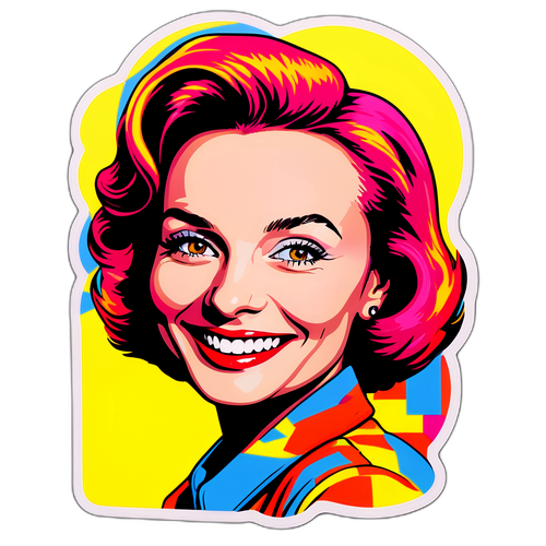 Portret Grażyny Szapołowskiej w stylu pop art