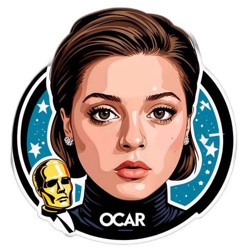 Autocollant d'Adele Exarchopoulos avec un regard intense
