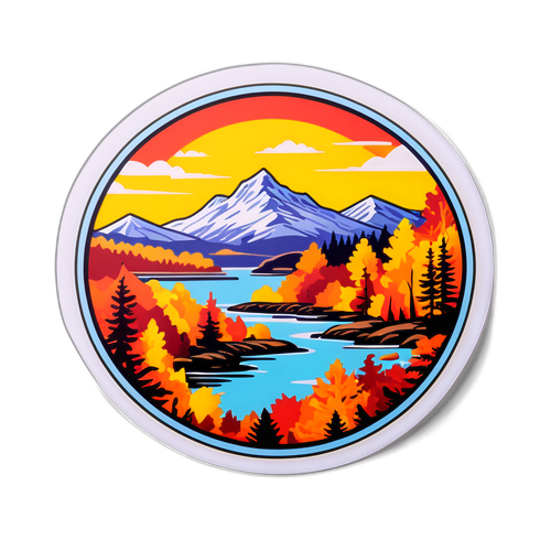 Maine őszi falevelek tájképe