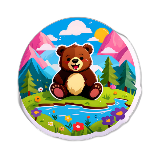 Nauraava karhunpennun tarra