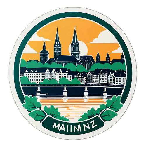 Stilisert skyline av Mainz