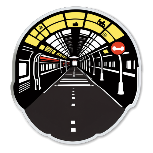 Sticker van het Brusselse metronetwerk