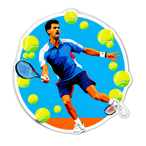 Novak Djokovic in Actie
