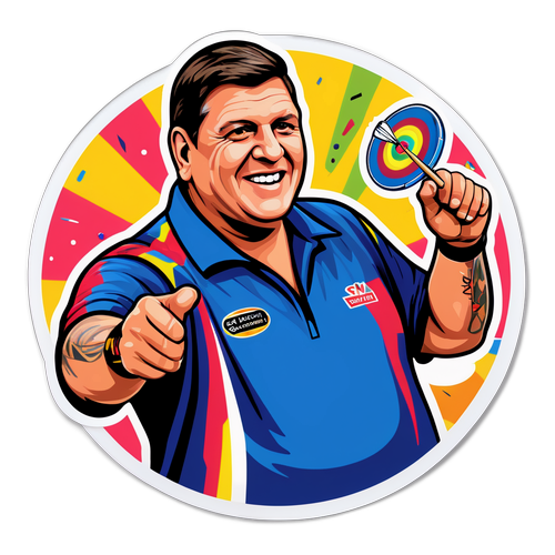 Darts matrica Gary Anderson stílusában