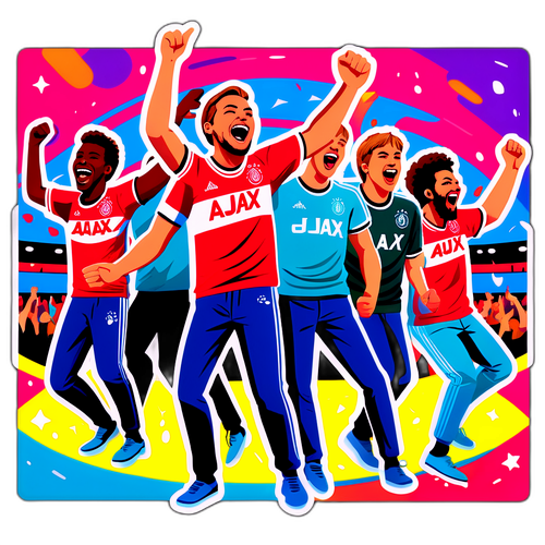 Ajax-fans som dansar och sjunger