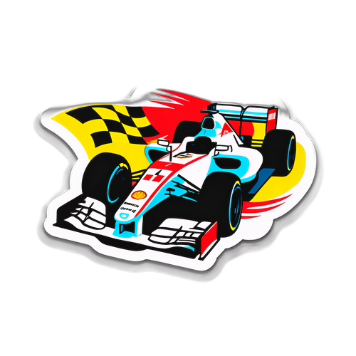 Energetisk klistremerke som hyller Formel 1