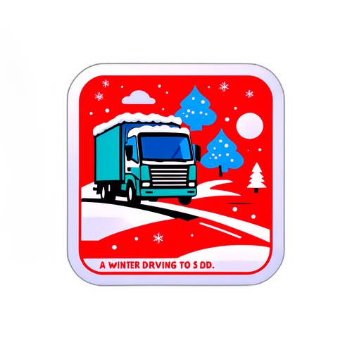 겨울철 안전 운전 메시지 스티커