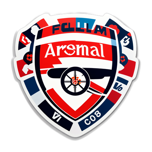 Arsenal Emblemet Fejrer Kampen Mod Fulham