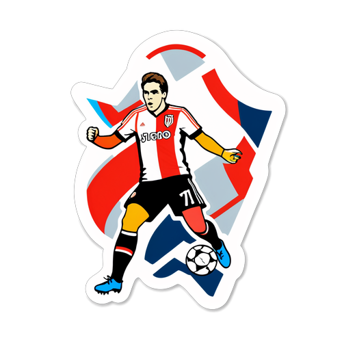 Sticker conmemorativo del histórico gol de River Plate