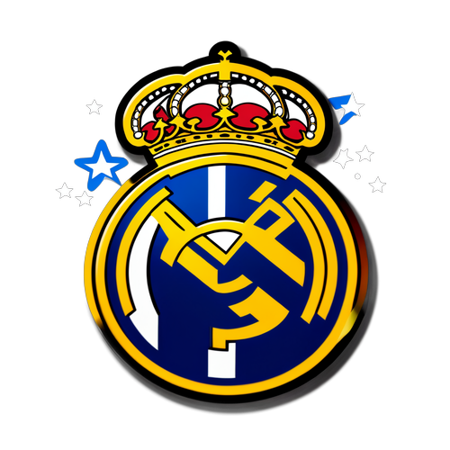 Design Deslumbrante: Adesivo 'Hala Madrid' com Estrelas Brilhantes para Fãs do Real Madrid!