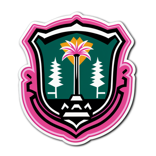 Inter Miami Renkleriyle Futbol Temalı Çıkartma