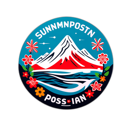 Illustrert klistremerke for Sunnmørsposten