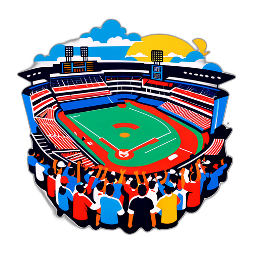 高校野球の放送を表現したスタジアムシーン