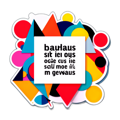 Inspirerande Bauhaus-citat i geometriska former