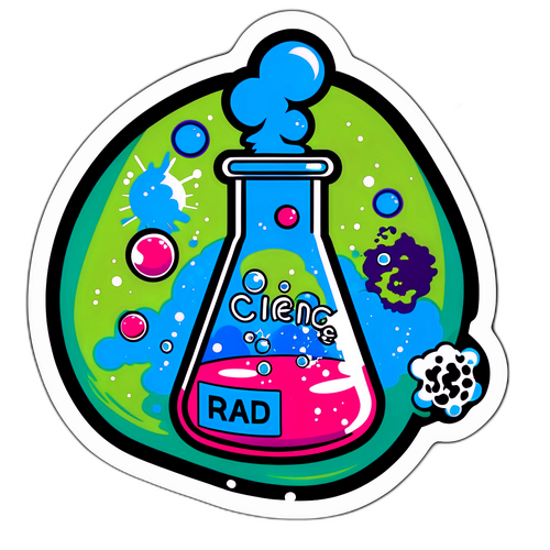 Autocollant Thématique Breaking Bad avec Bouteille de Chimie