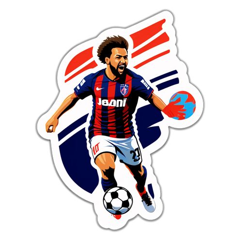 Sticker Dinamik JDT yang Menggambarkan Keterujaan