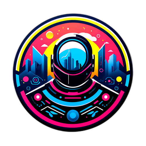 Futuristisk astronaut med moderne teknologi