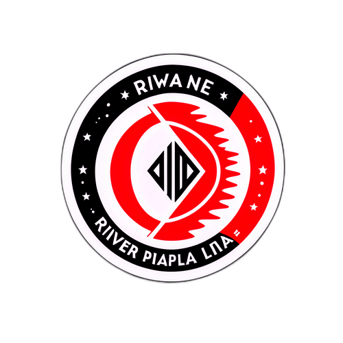 Stiker Logo River Plate dengan Elemen Urban